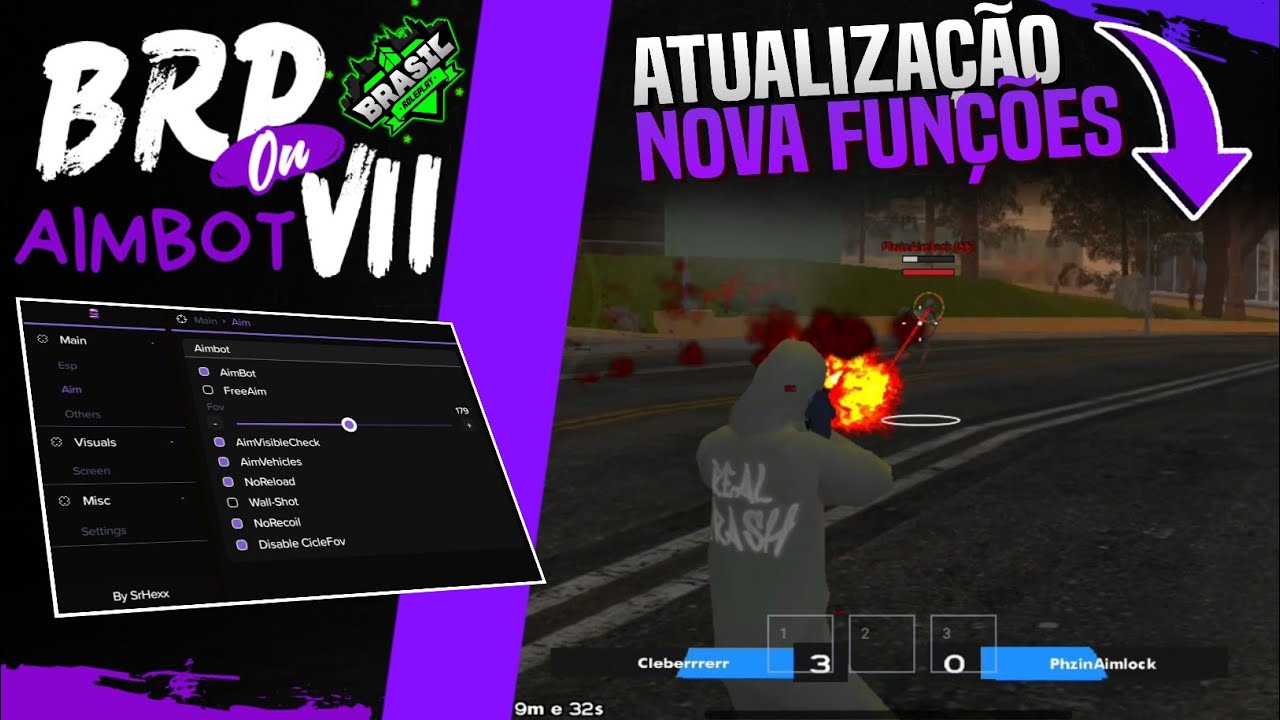 🔥 O MELHOR MOD MENU BRP V11 | AIMBOT + ESP VIDA + COLETE + NOVAS FUNÇÕES! 🔥(Brasil Roleplay)Samp/Brp