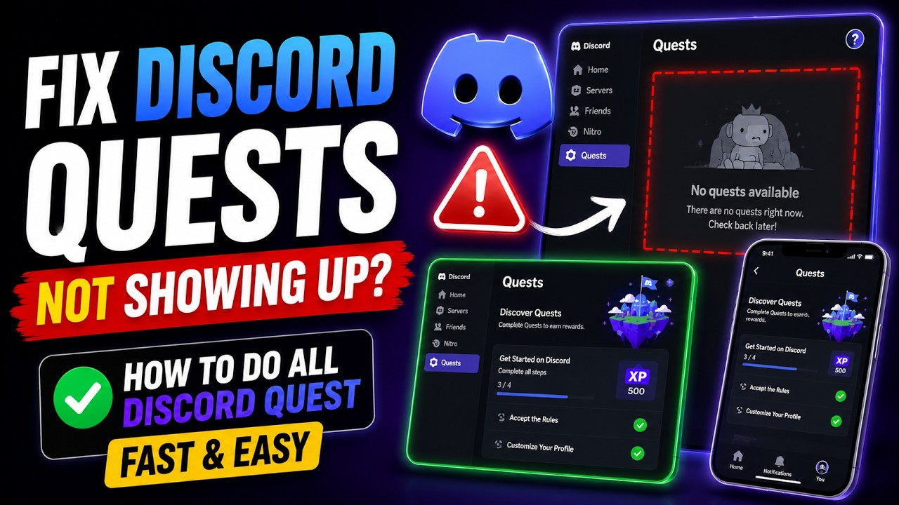 Fix Discord Quests Not Showing Up &ndash; How to Do All Discord Quest Fast & Easy
