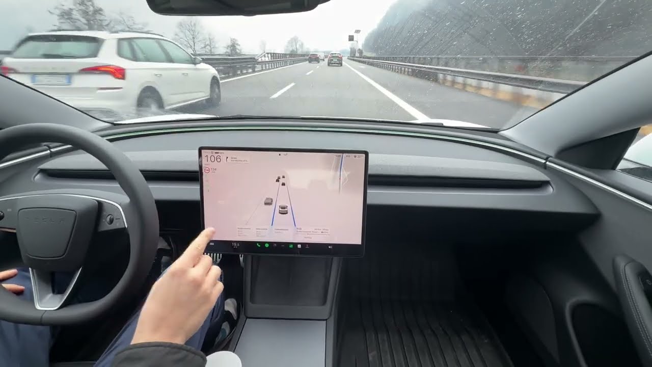 Tesla Autopilot da Bolzano a Mezzolombardo - ZERO INTERVENTI