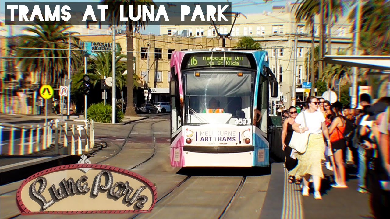 Trams at Luna Park - March 2024