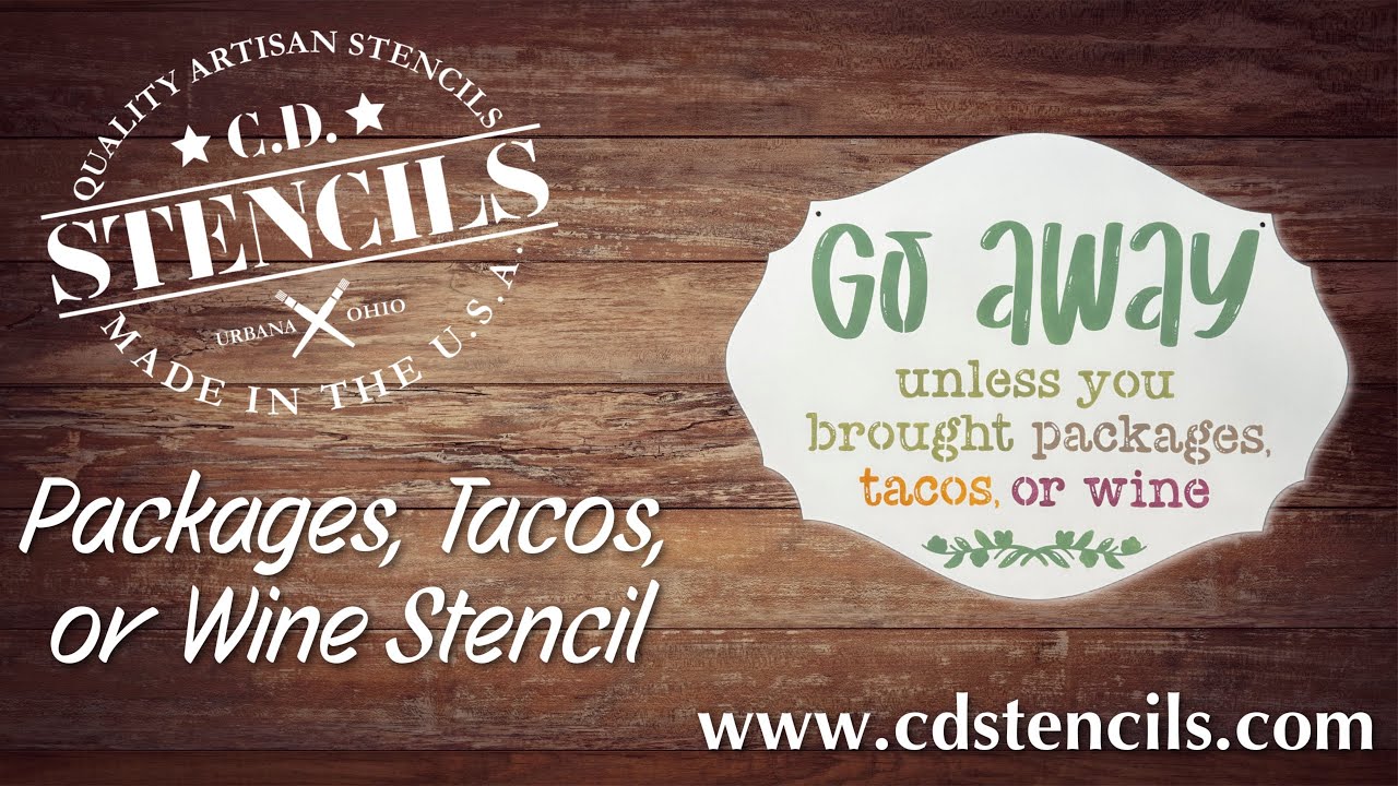 Semi Pro Stenciling with Jen and Lindsey   Packages, Tacos, or Wine