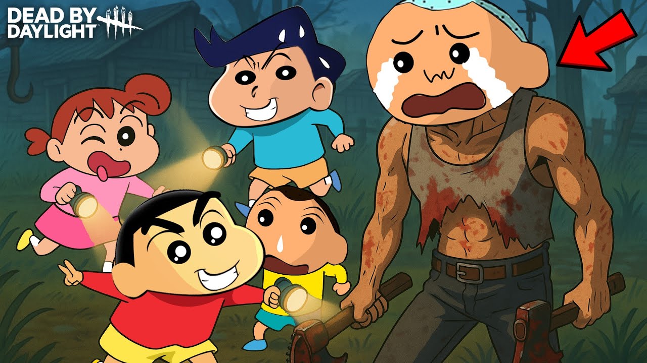 Shinchan And His Friends Trolling Killer Masao In DBD 😂 | Shinchan Dead By Daylight | Horror Game 😱