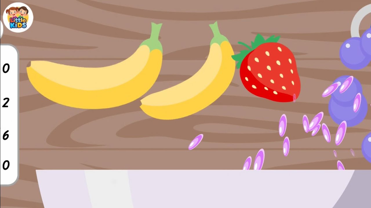 Giggle Academy: Making a Fruit Salad! 🍓🥝 | Learning Colors and Healthy Eating for Kids