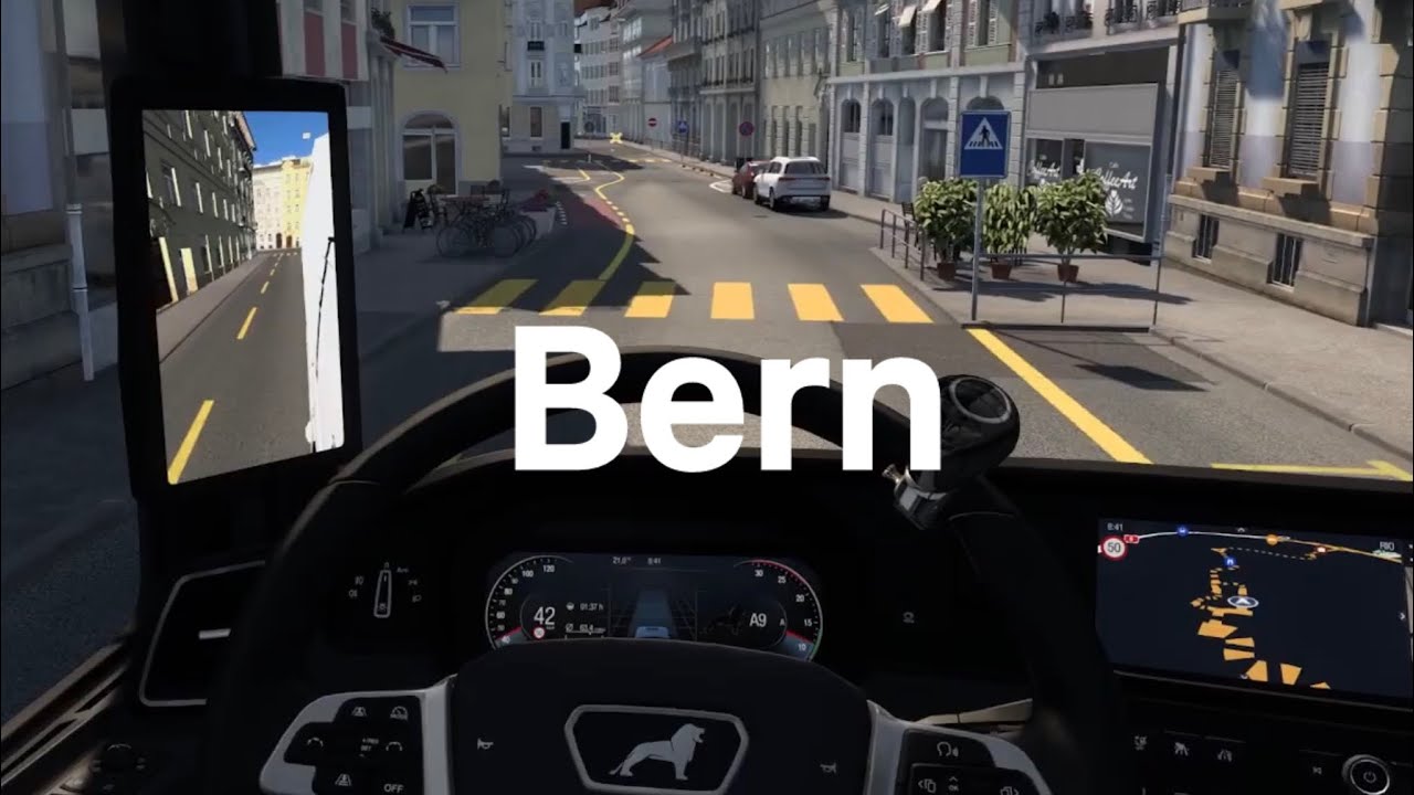 Kör igenom städer i ETS2. Bern, MAN TGX