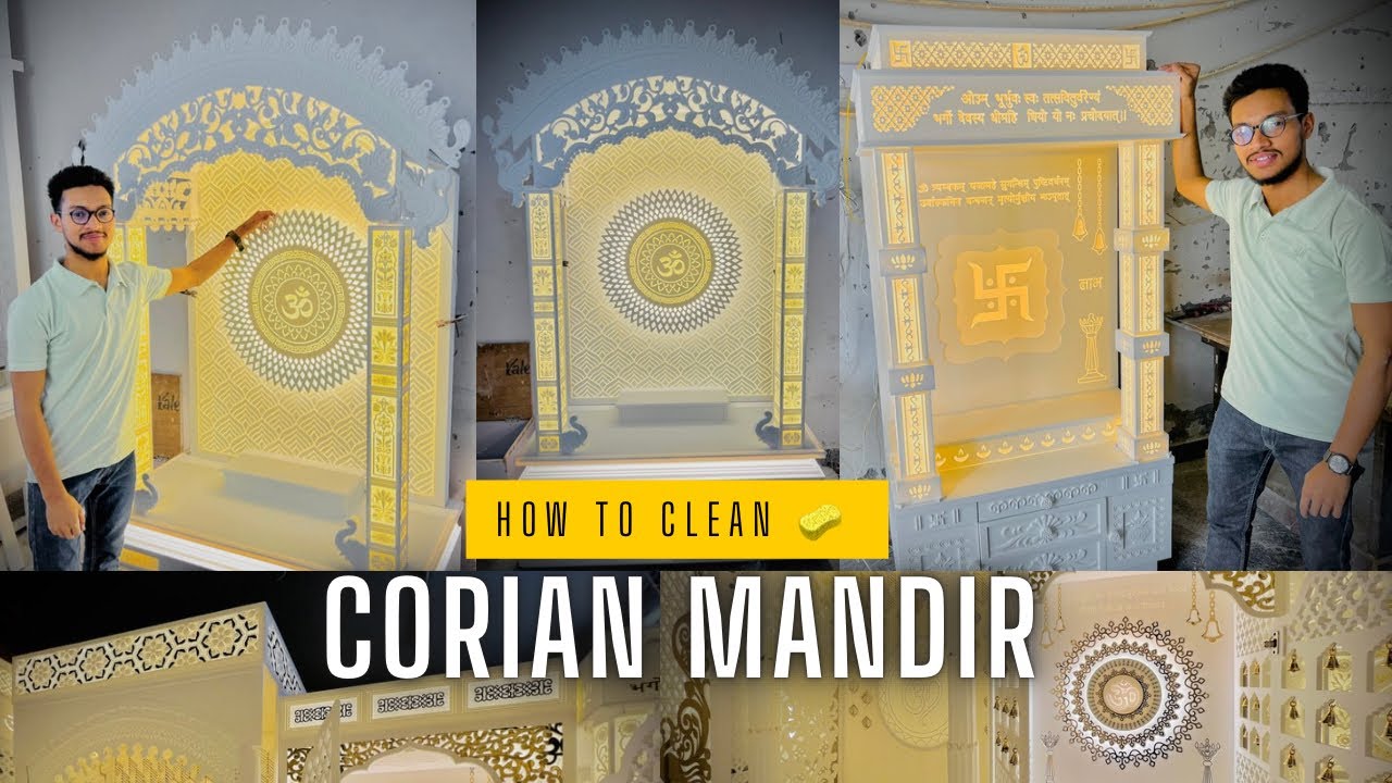 HOW TO CLEAN CORIAN MANDIR | कोरियन मंदिर को साफ करने का सबसे अच्छा तरीका #corianmandir #corian