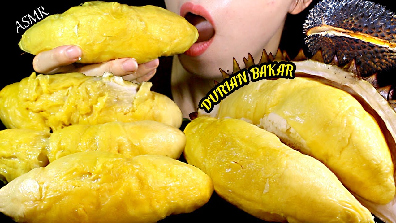 ASMR GRILLED DURIAN || SOFT & STICKY EATING SOUNDS.