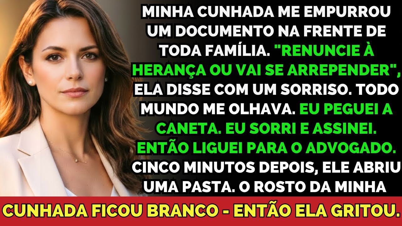 Minha Cunhada Me Obrigou A Renunciar À Herança. 5 Minutos Depois, Ela Ficou Branca.