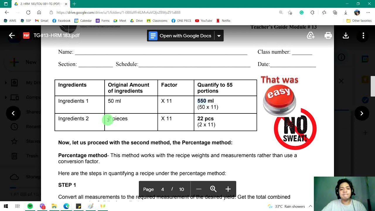 Recipe Quantification and Standard Yield Test || Food and Beverage Labor Cost Control