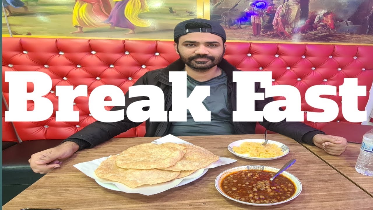 Desi Break Fast In Manchester | Desi Food | Halwa Puri | #uk