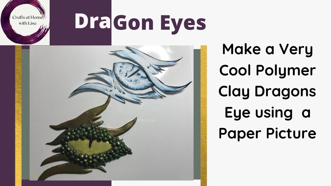 Making a Very Cool Polymer Clay Dragons Eye from a Paper Picture