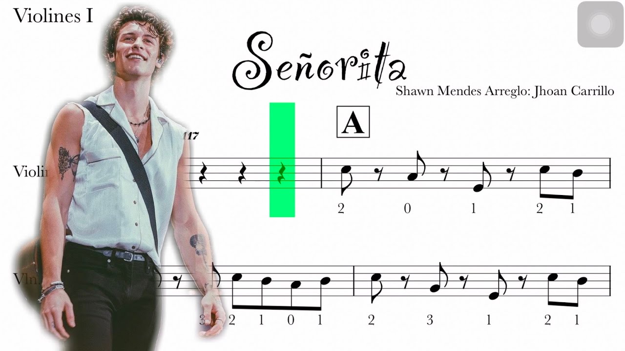 #Señorita #violinsheets Señorita - Shawn Mendes - violin sheets - partitura violino