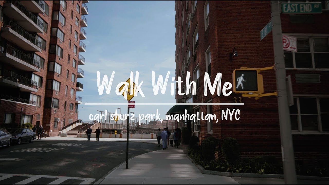 [4K] Walking NYC Carl Schurz Park Manhattan *with music* Dog Park