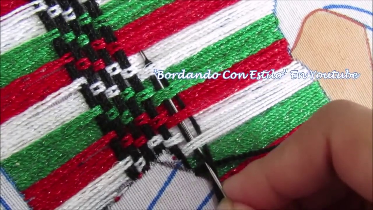 PUNTADA FALDA MEXICANA PASO A PASO  *BordandoconEstilo*
