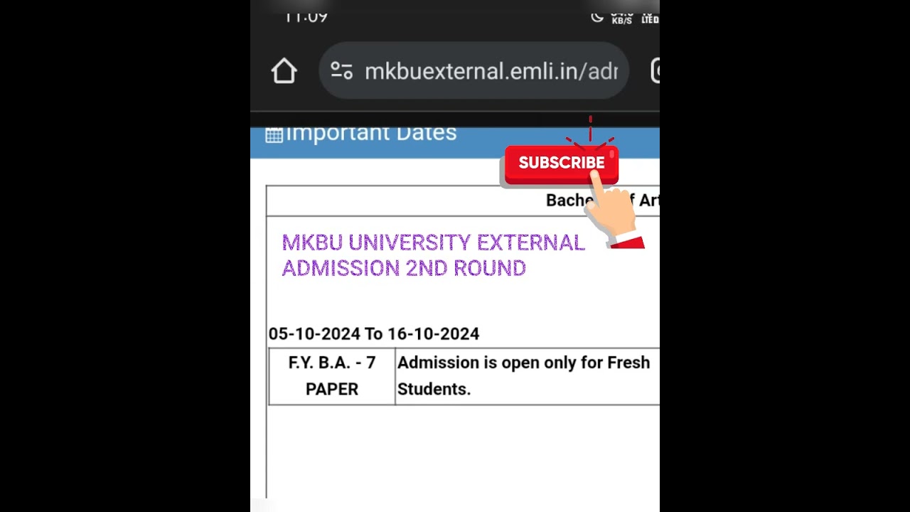 MKBU UNIVERSITY EXTERNAL ADMISSION 2ND ROUND START #mabgujarati #MKBUADMISSION #collegeadmissioN