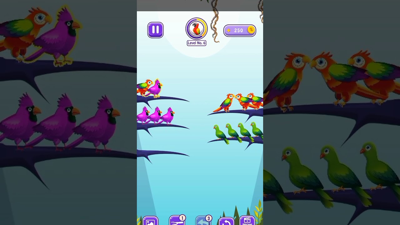 Color Bird Sort Puzzle game level6 
