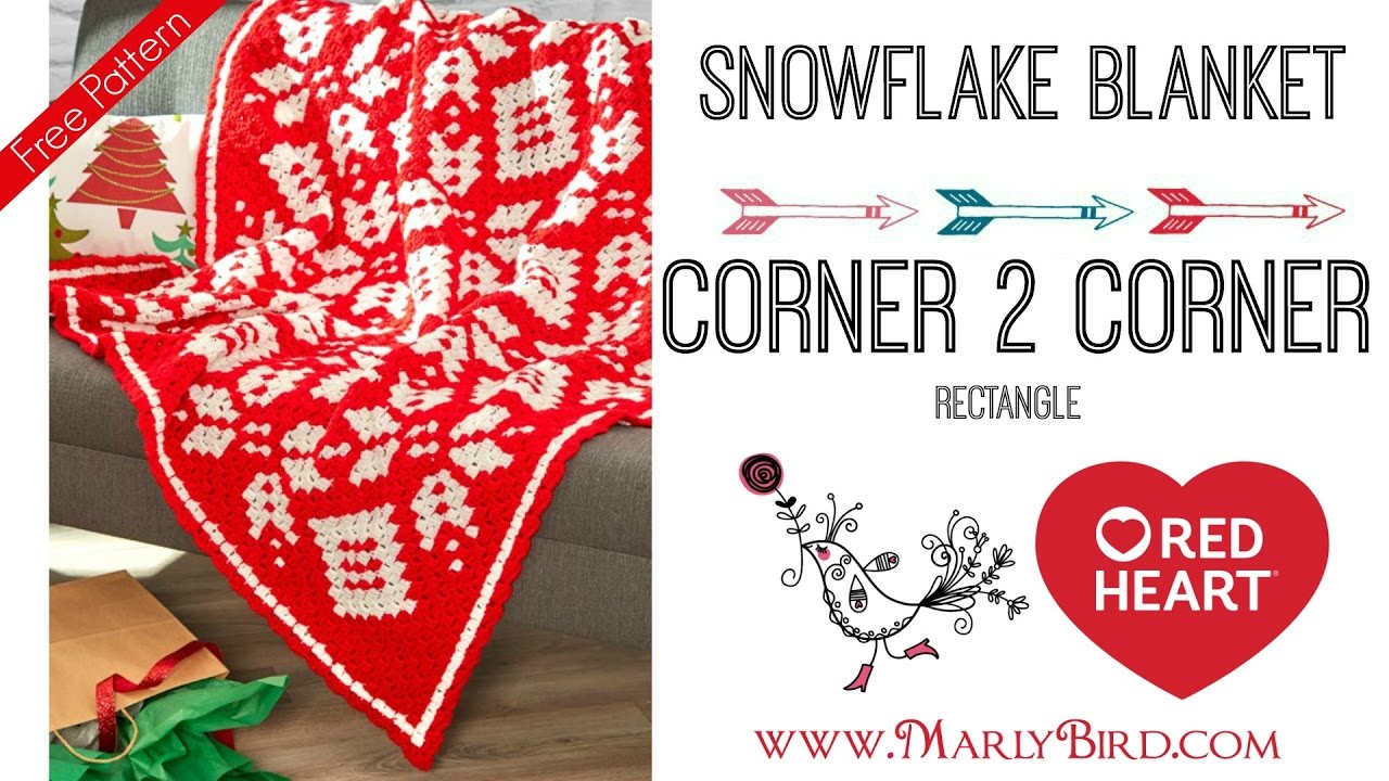 Crochet Corner to Corner Snowflake Blanket