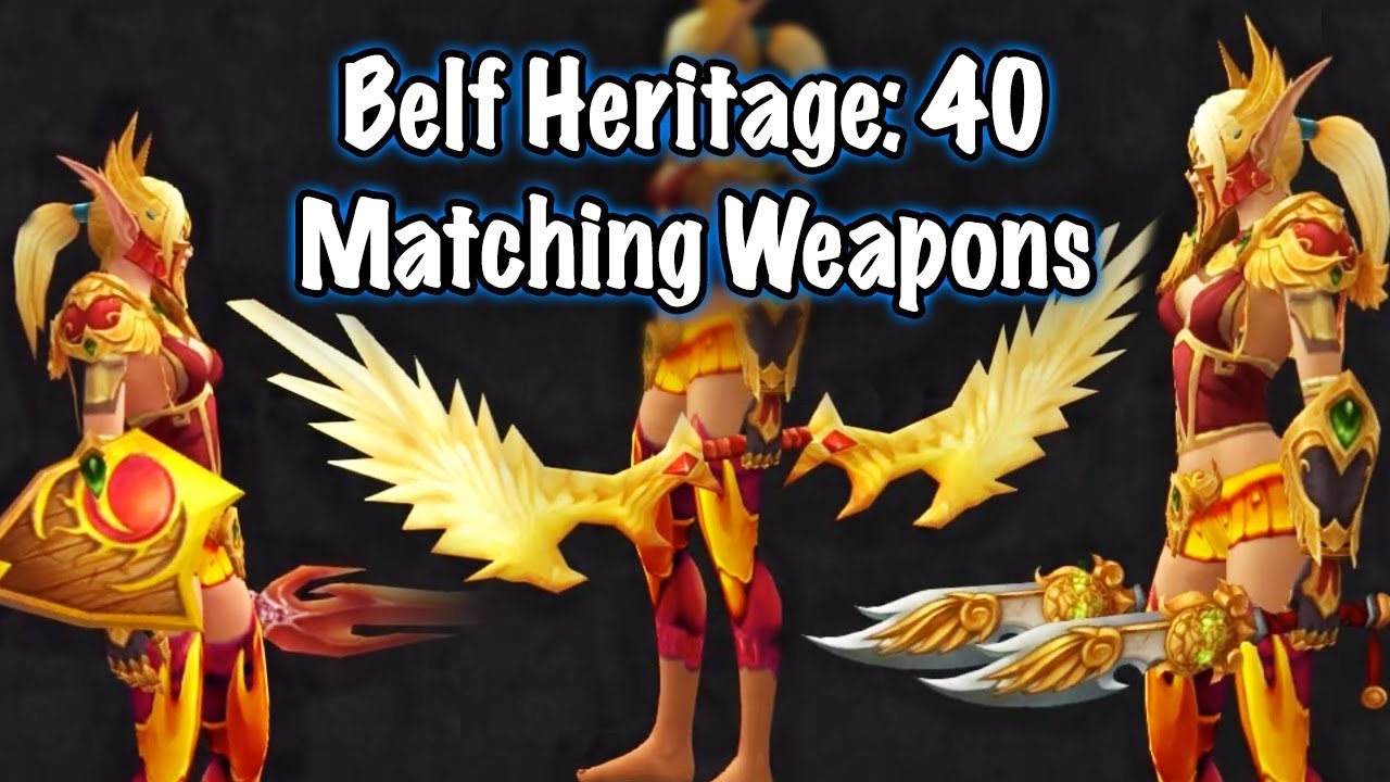 Jessiehealz - Blood Elf Heritage Armor: 40 Matching Weapons & Skimp Mog Varient