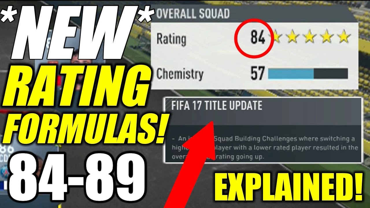 New SBC Rating Formulas 84-89 | FIFA 17