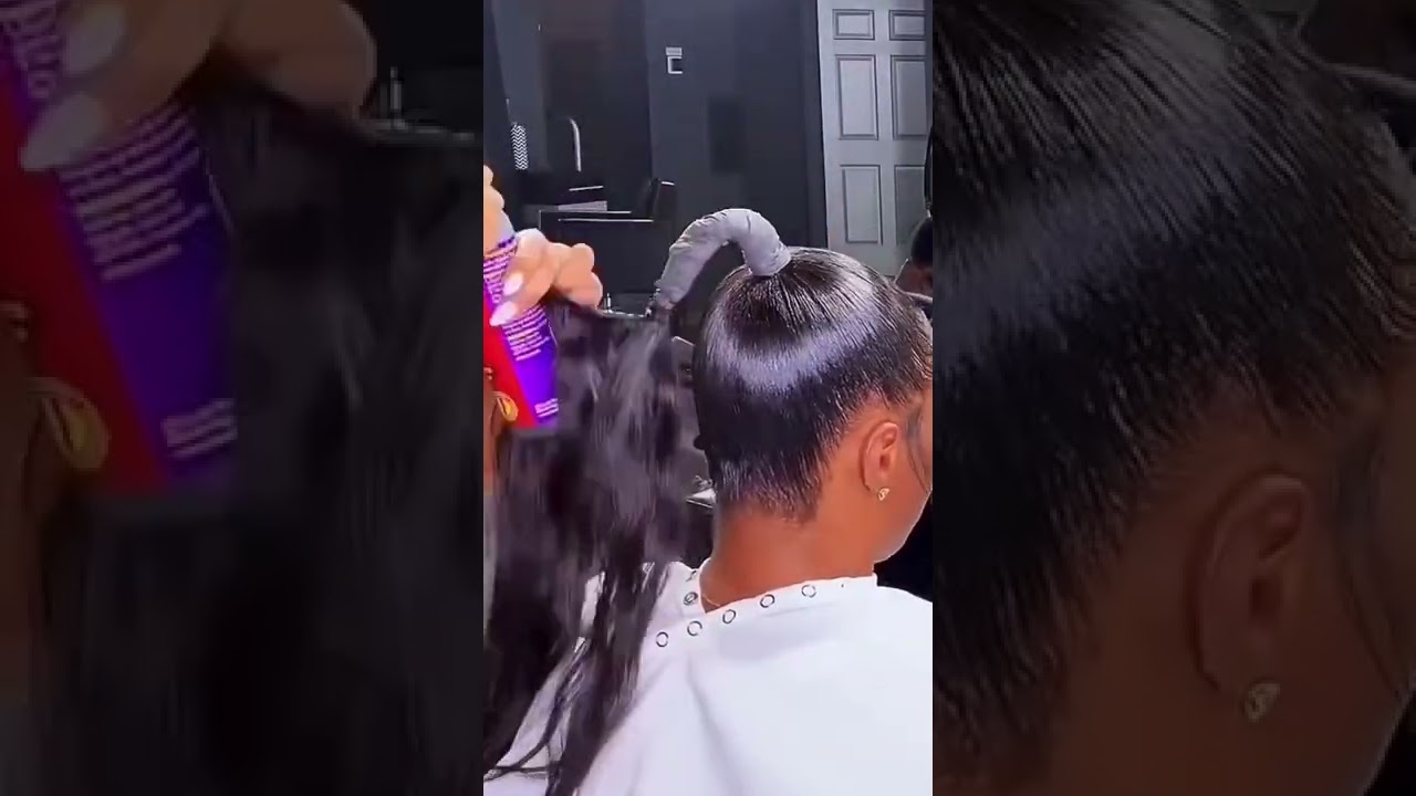 HOW TO Genie High Extended ponytail #hairtransformation quick and easy ponytail .