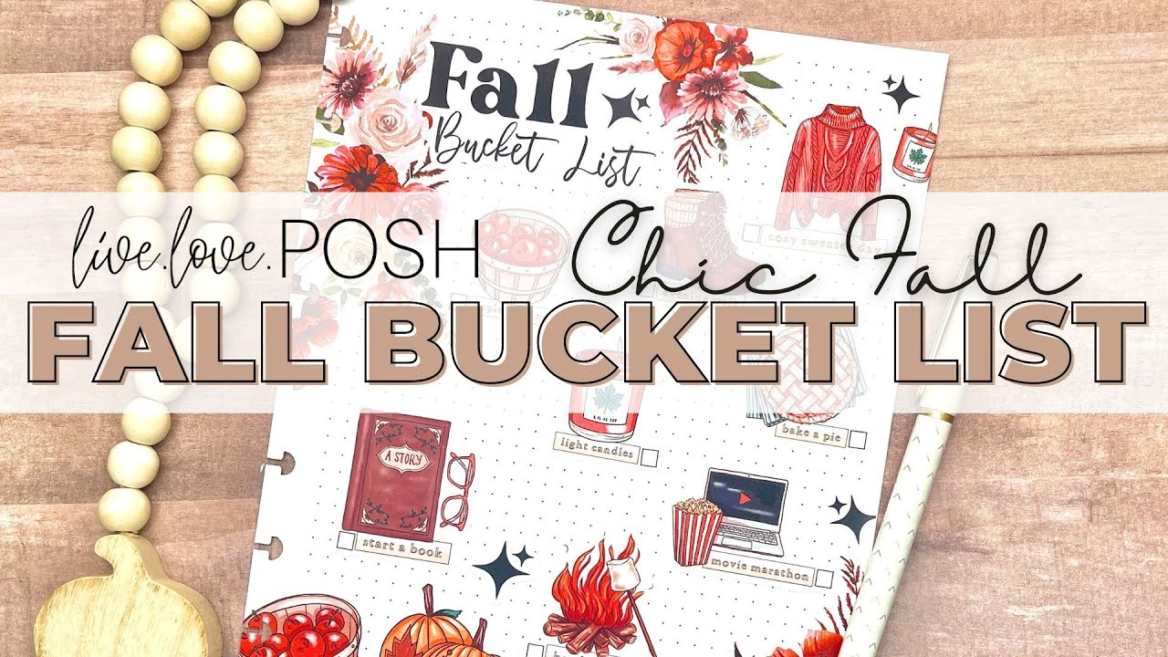 PLAN WITH ME - CLASSIC HAPPY PLANNER - FALL BUCKET LIST  - LIVE LOVE POSH CHIC FALL
