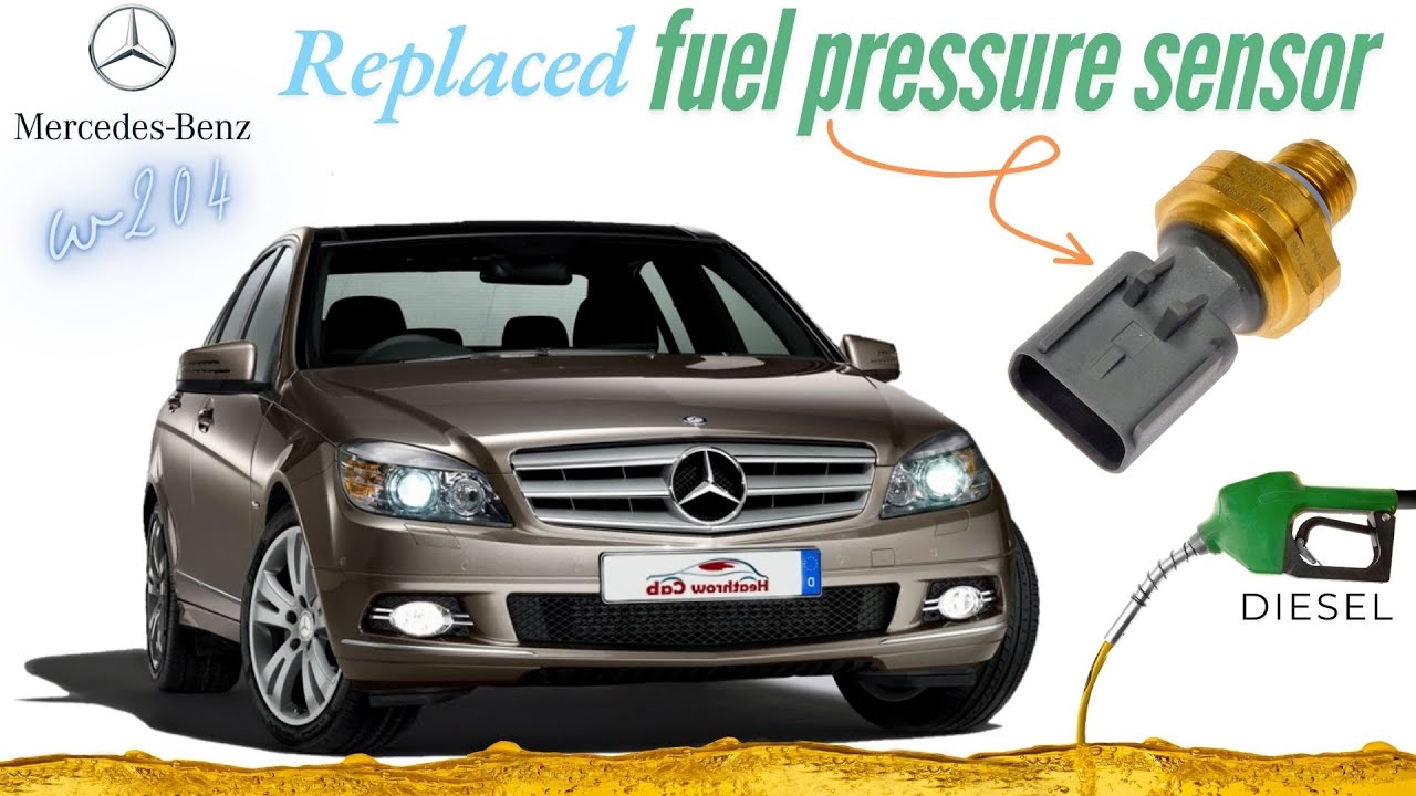 Mercedes C Class W204 Fuel rail pressure sensor replaced , Kraftstoffverteilerdrucksensor ersetzt