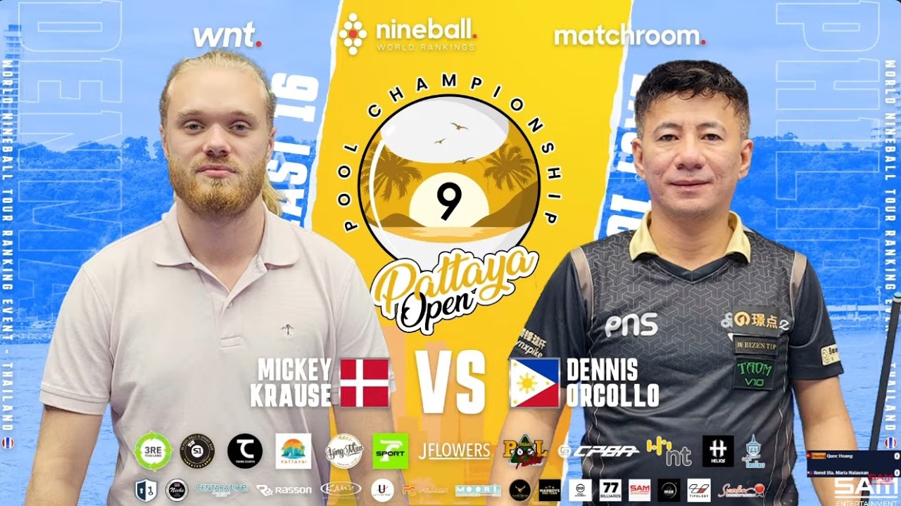 Mickey Krause vs Dennis Orcollo - Pattaya Open (Last 16)
