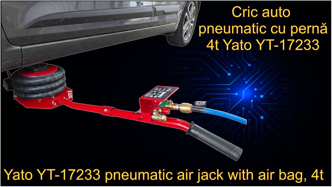 Cric pneumatic pernă aer 4t Yato YT 17233 / Yato YT-17233 pneumatic air jack with air bag, 4t