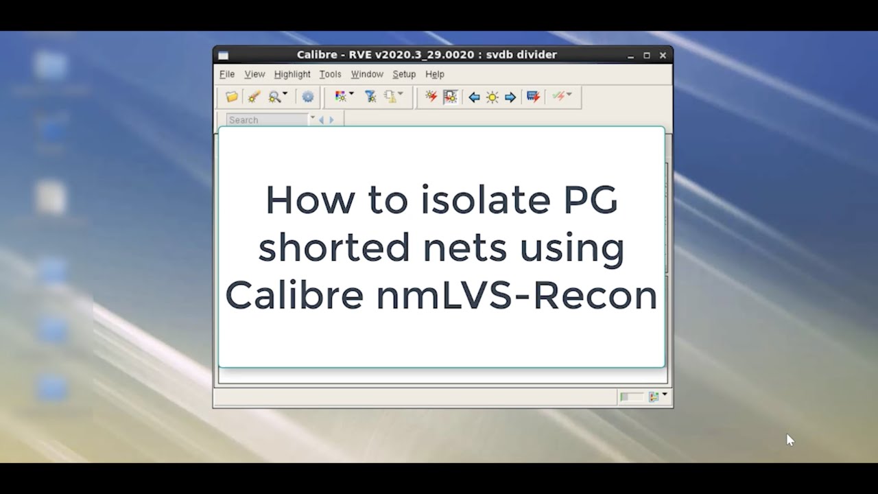 How to isolate PG shorted nets using Calibre nmLVS-Recon