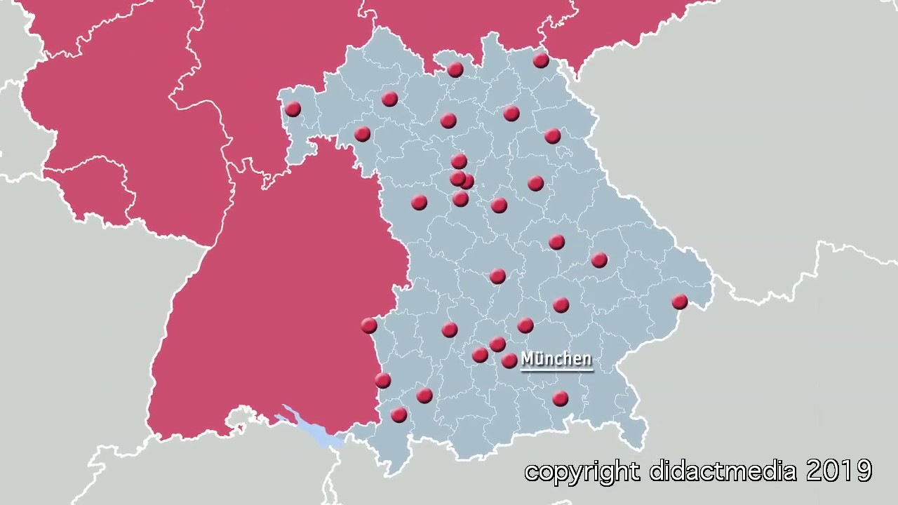 Bayern: Bezirke, Kreise und St&auml;dte &ndash; Regionen in Deutschland &ndash; Bayern