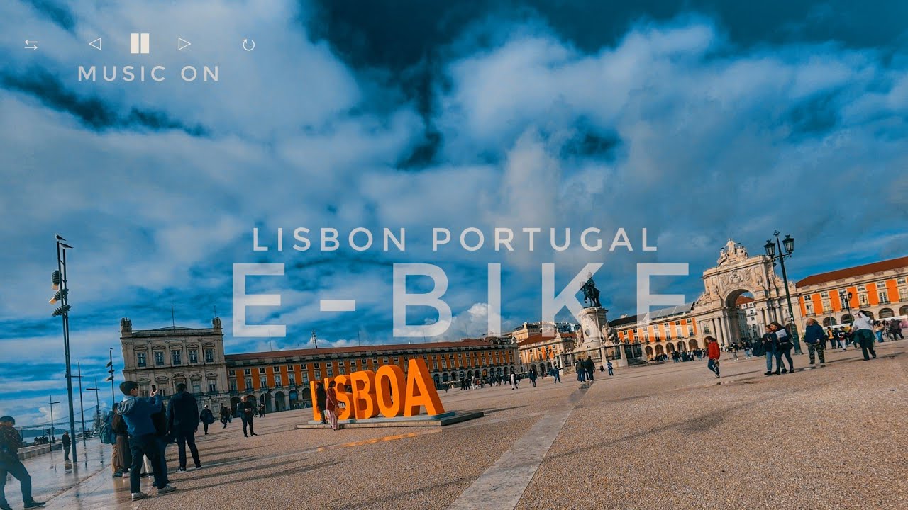 4K 🇵🇹 Lisbon Portugal E-Bike | Filming Bike View | Modern Classical Music