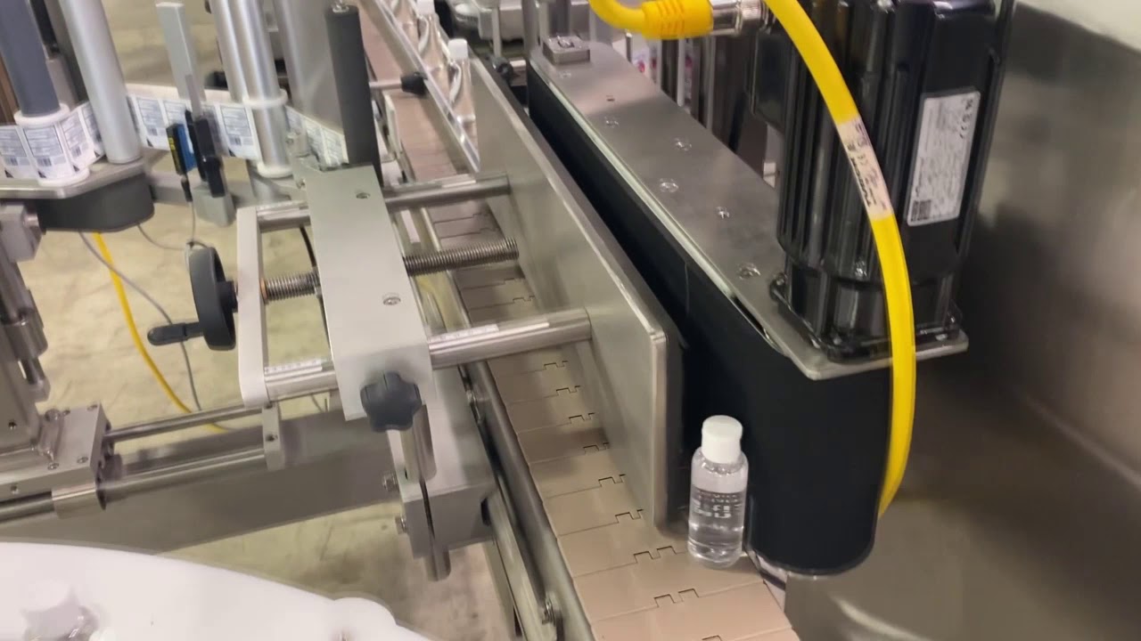 Full Automatic Production Line. Unscramble-Filling-Capping-Labeling Machines by ACASI