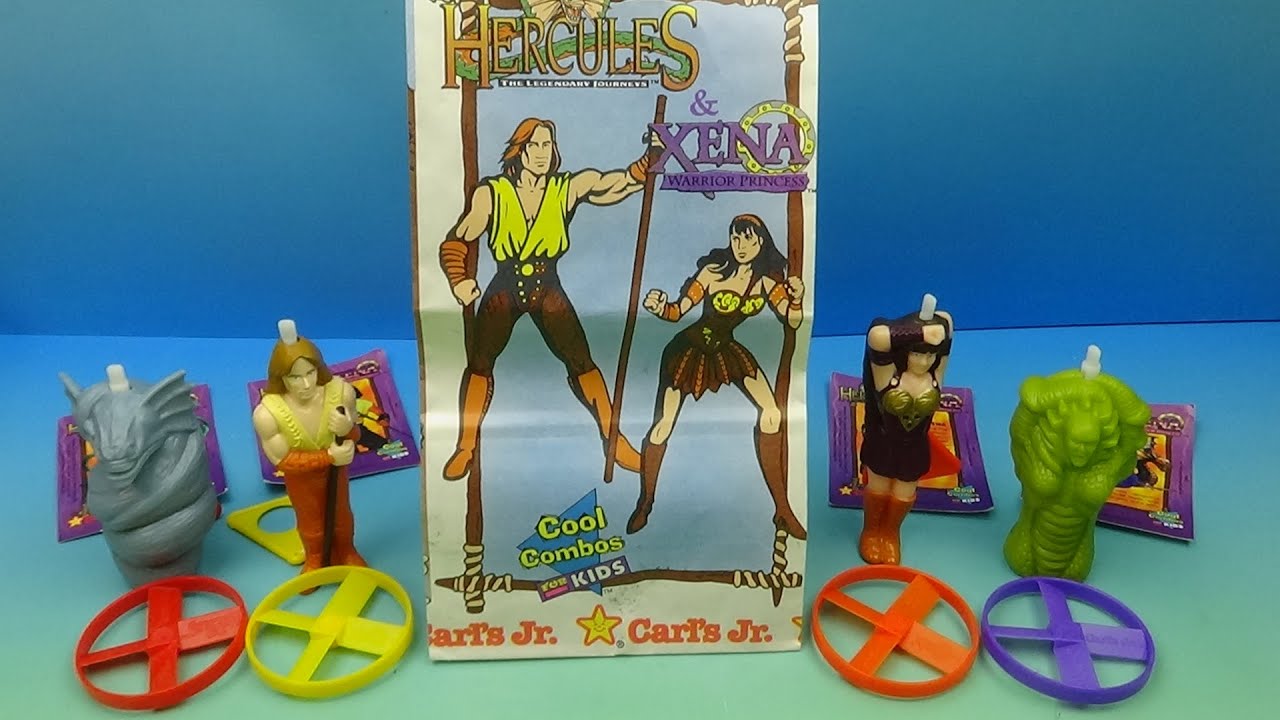 1997 CARL'S Jr HERCULES & XENA THE ANIMATED MOVIE COLLECTIBLES VIDEO REVIEW