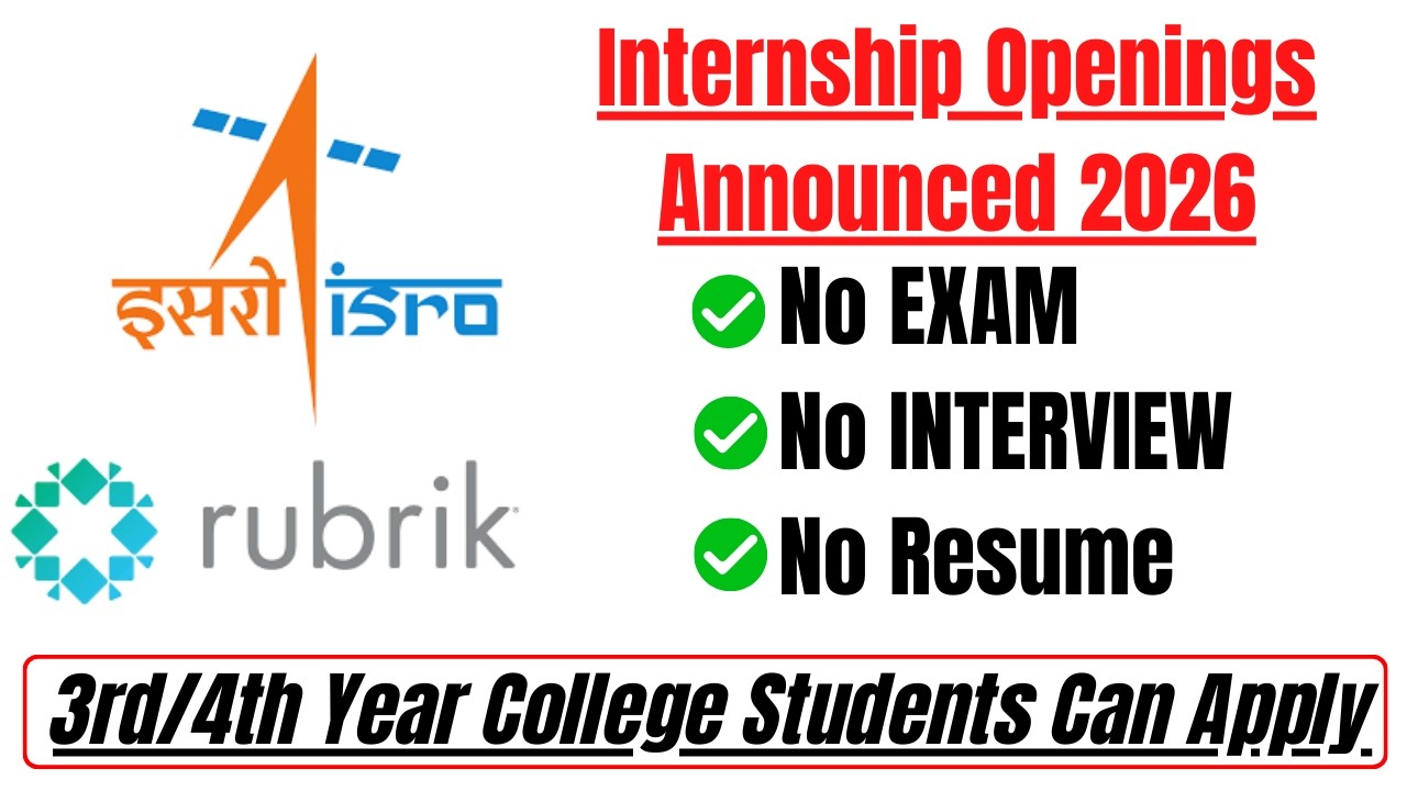 ISRO Internship 2026 Tamil|Hiring Interns 2026|Latest Internship 2026 India | Best Summer Internship