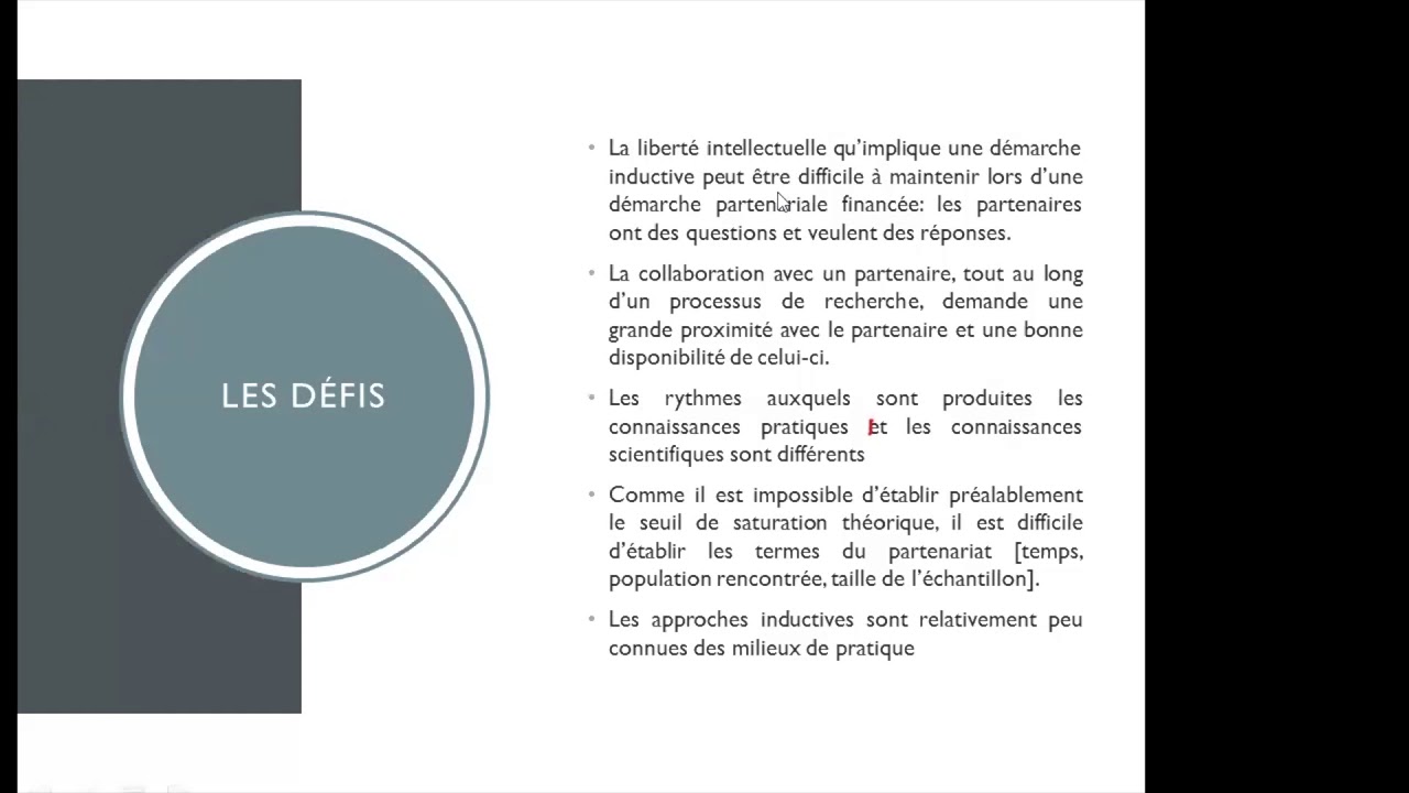 Conférence sur les méthodes inductives à la recherche partenariale par Olivier Champagne-Poirier
