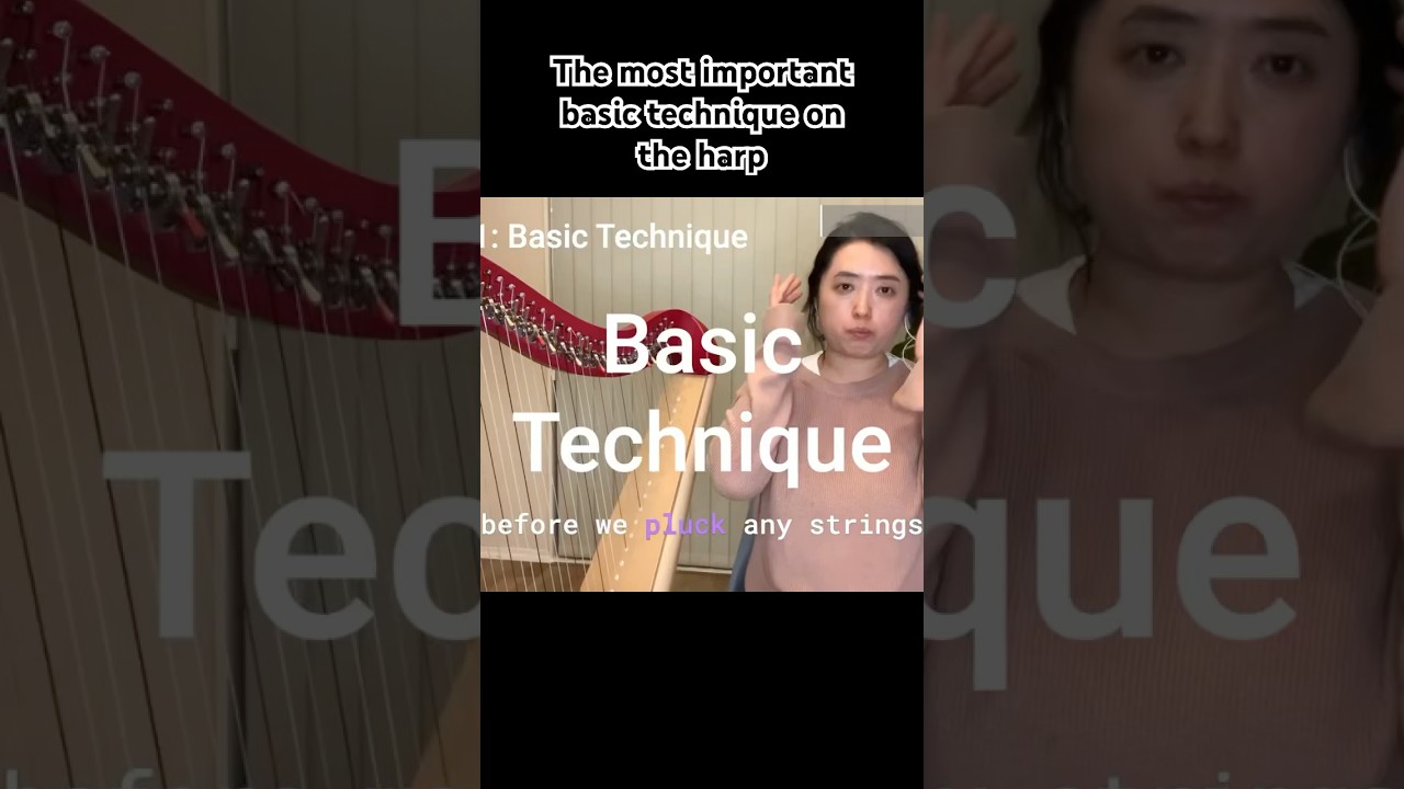 How to play the harp? The basic harp technique #harp #harplesson #beginnerharp