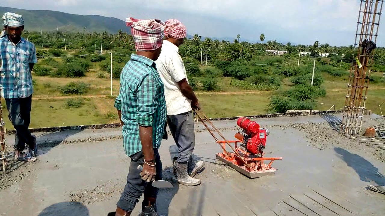 Compaction: Using of a Flat concrete vibrator in SLAB for compacting concrete