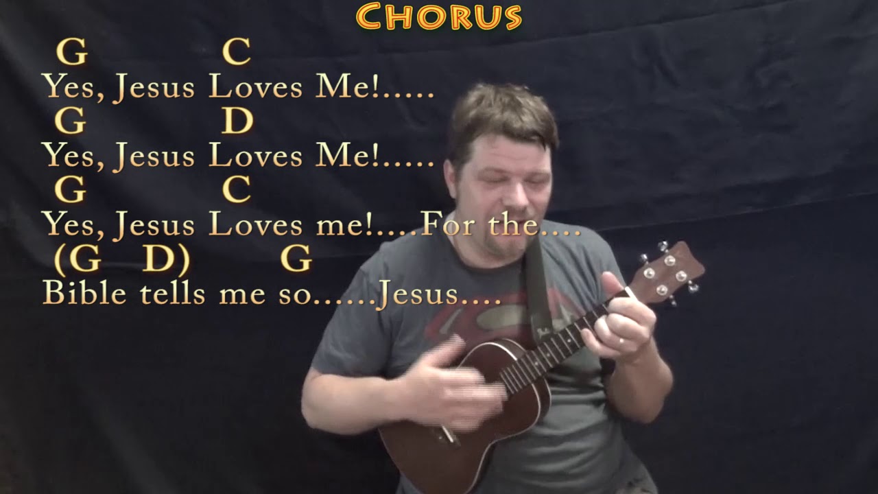 Jesus Loves Me (Hymn) Ukulele Cover Lesson in G with Chords/Lyrics
