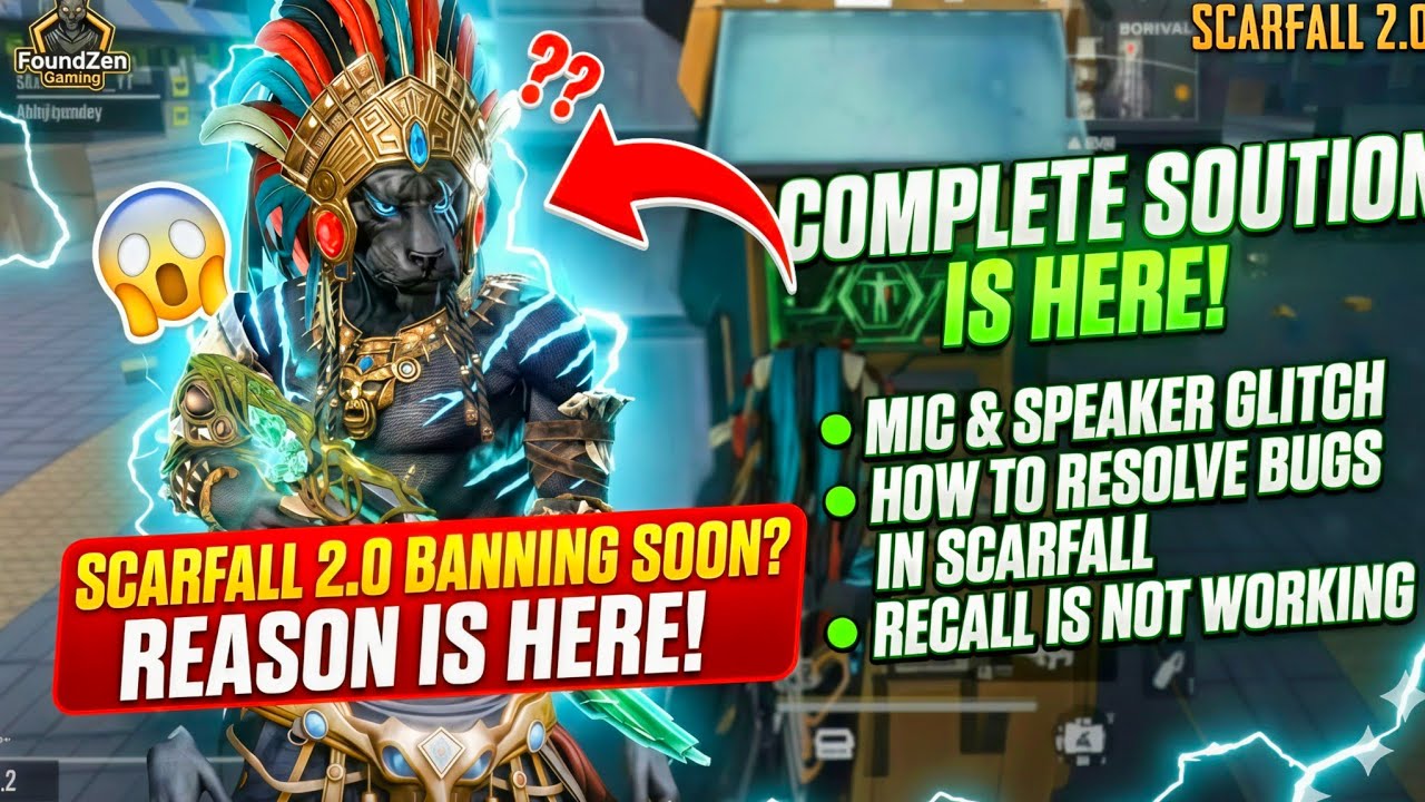 Recall Machine Dead, Mic,Speaker ScarFall Glitches Are  Out of Control Is the Game Even Safe Now?