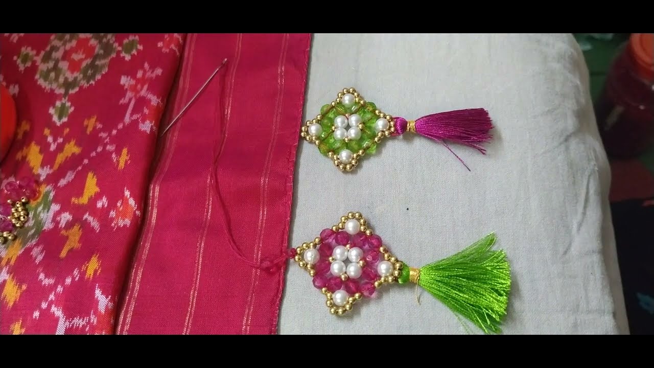 #sareekuchu #quick&Easy #grandbridal #Design #UsingSmallBeads #easyWay #Tassels #SmartArt&DIYCrafts