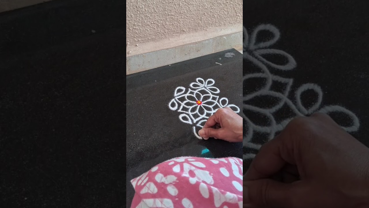 ✨ Simple Rangoli from lines ✨
