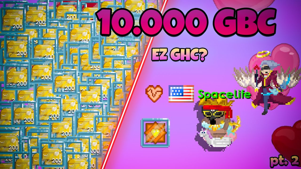 GACHA 10.000 GBC (Easy GHC?) 50+ Well of love | Growtopia Valentine