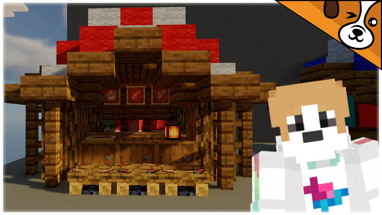 How to Build Simple and Easy Market Stalls in Minecraft - #1
