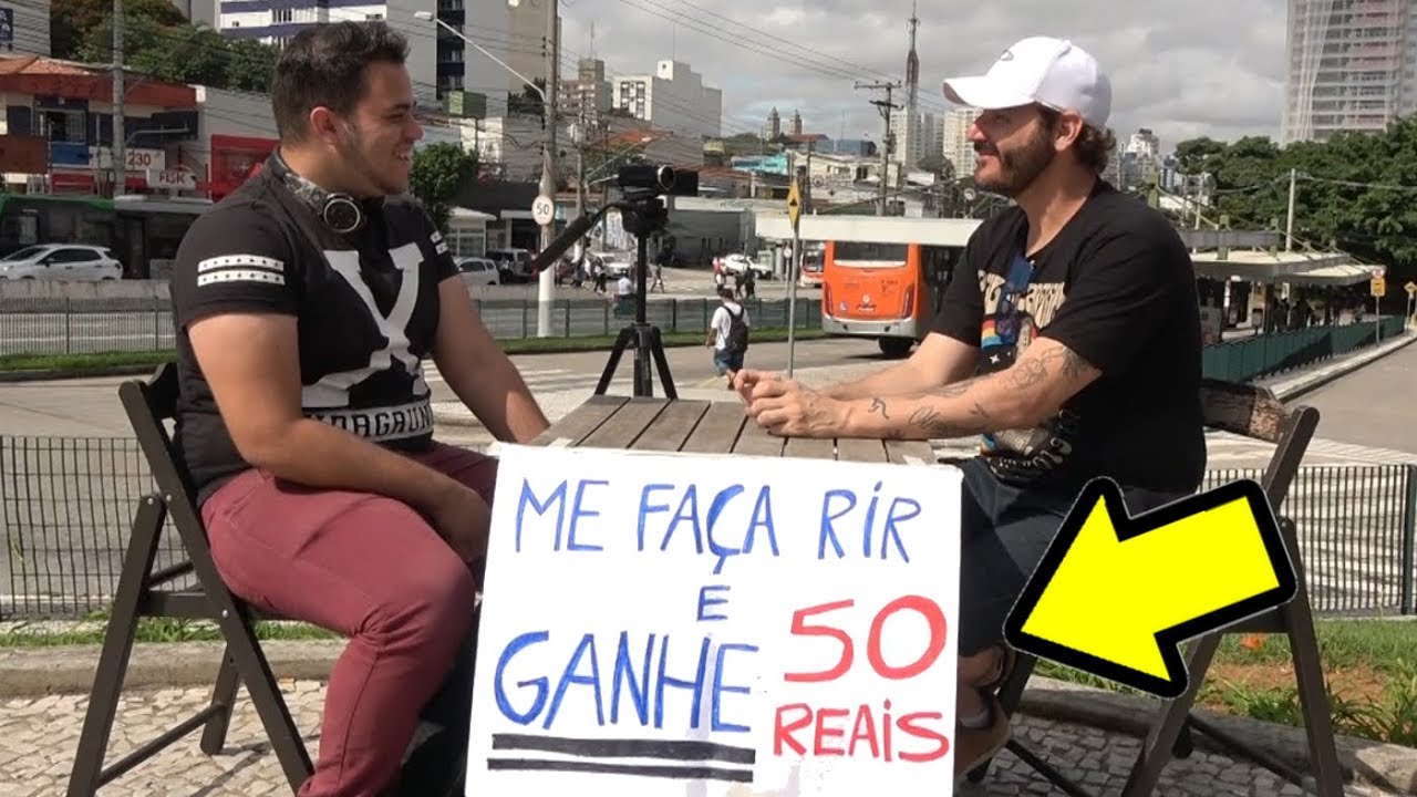 ME FAÇA RIR E GANHE 50 REAIS - pegadinha