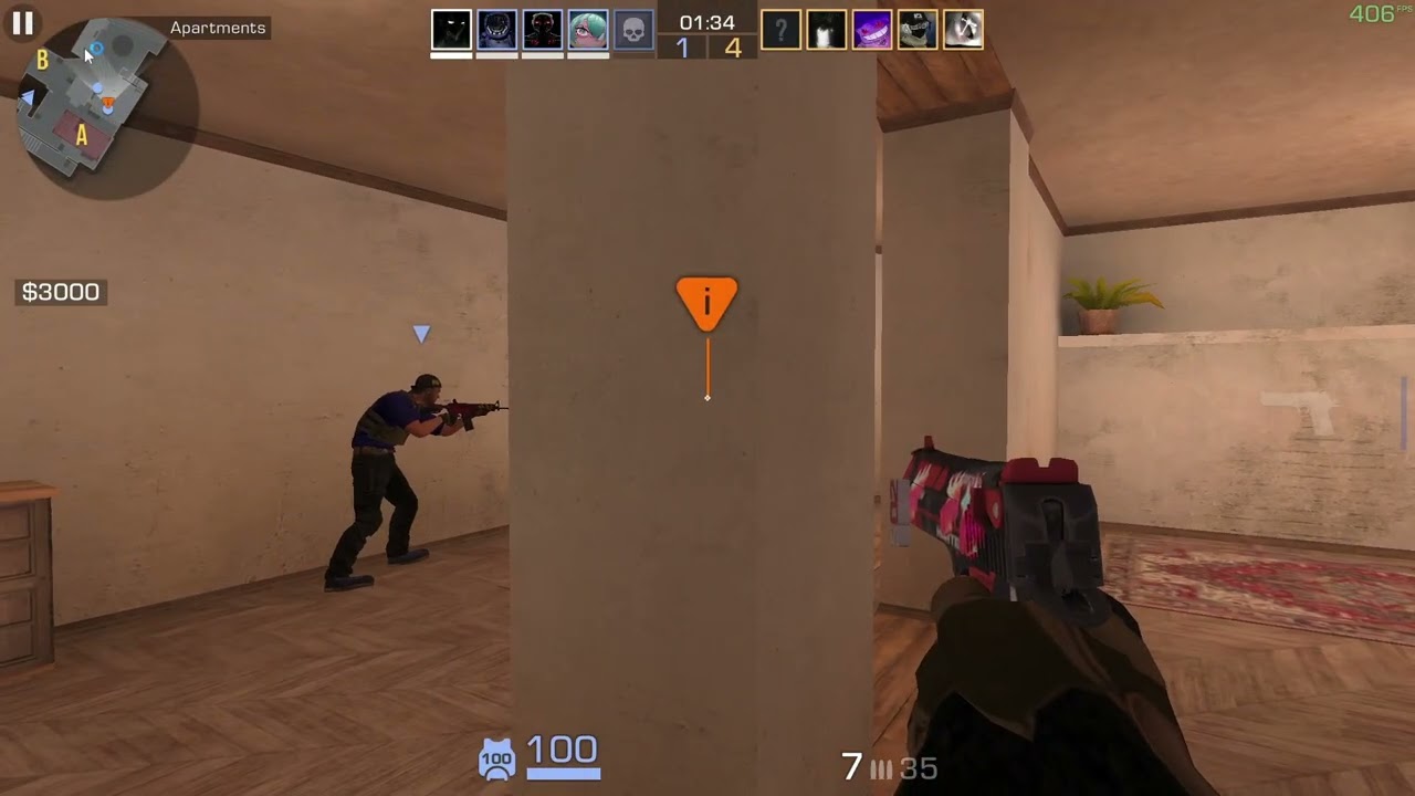 только зашел в матч и уже читер