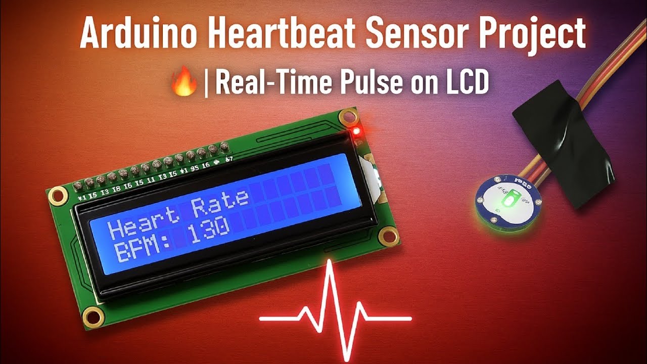 DIY Heartbeat Monitor using Arduino & Pulse Sensor 💡 | Real-Time BPM Display | 😱😱