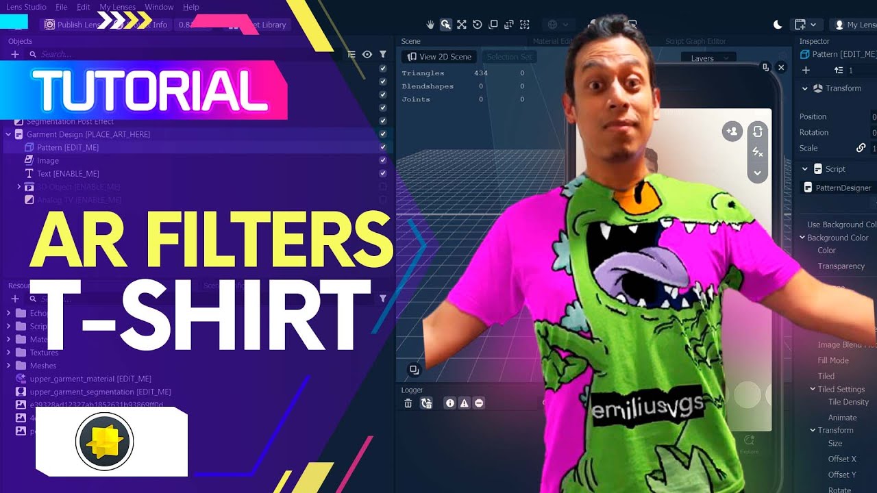 ¿Realidad Aumentada en la moda? Es posible con Lens Studio - Upper Garment template (EN Captions)
