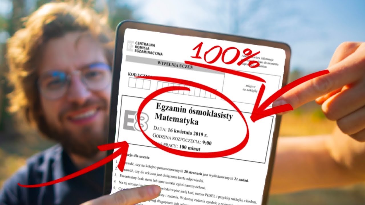 📝100% na egzaminie ÓSMOKLASISTY z MATEMATYKI❗️ (ARKUSZ CKE 2019) | Dokładne ROZWIĄZANIA❗️