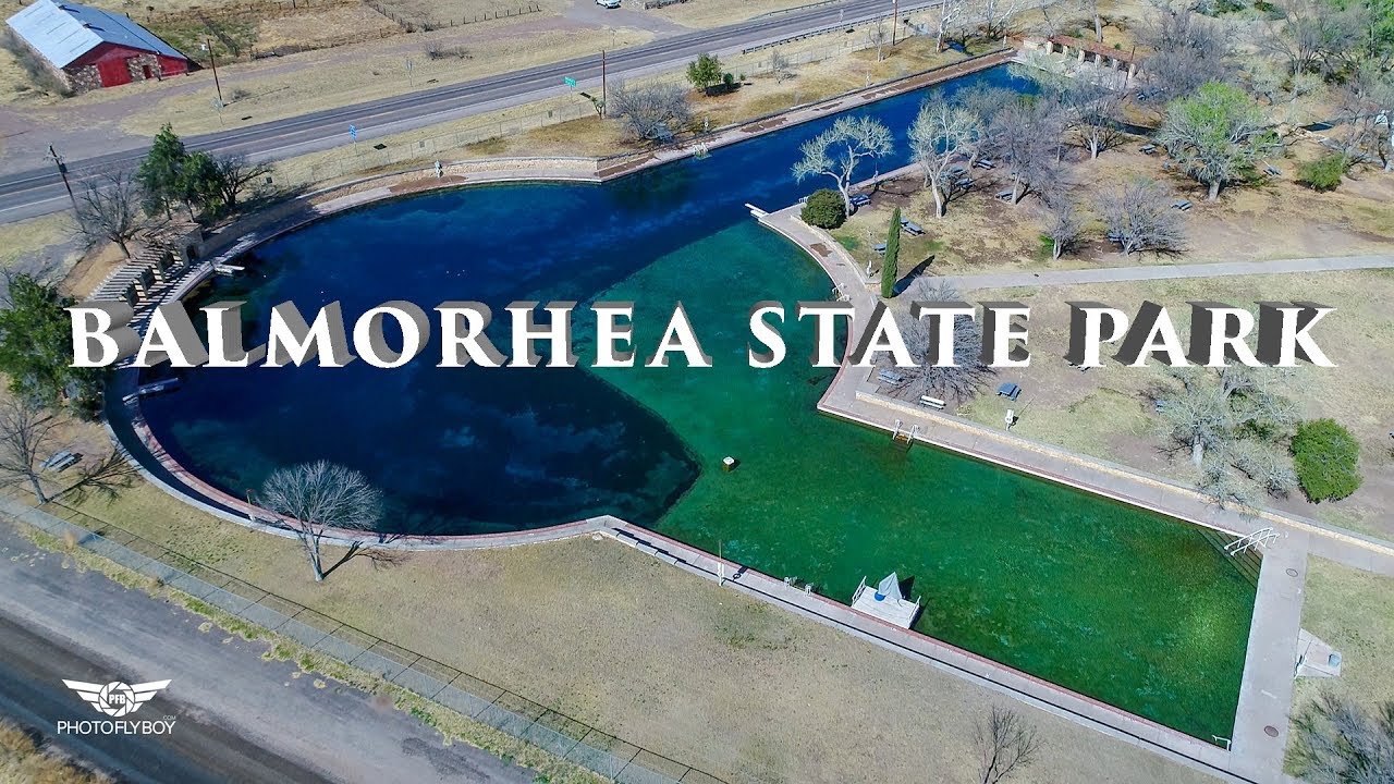 Balmorhea State Park, San Solomon Springs, 4k Drone Texas |  Pool | Phantom 4 Pro
