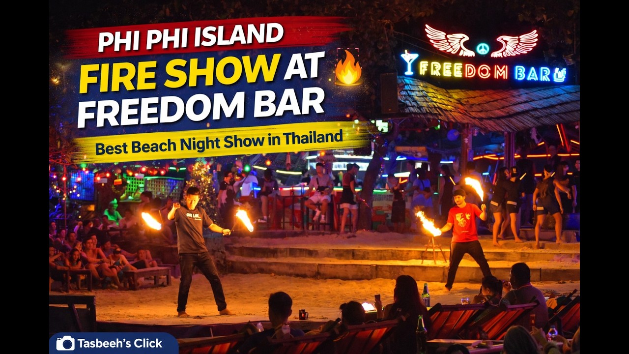 Freedom Bar Phi Phi Island Fire Show | Best Beach Night Entertainment