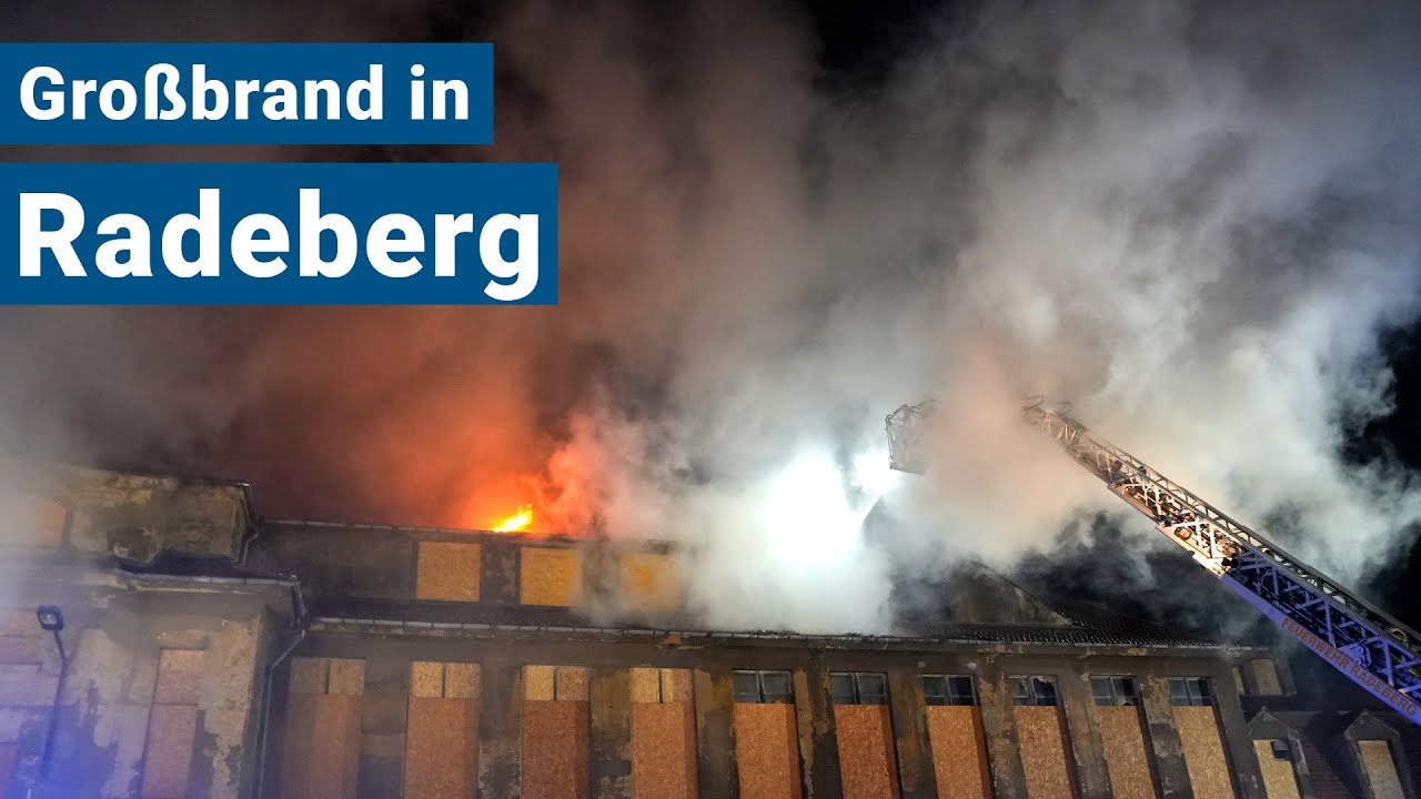 Dachstuhlbrand in Radeberg - Großeinsatz der Feuerwehr